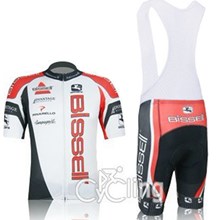 2012 Bissell Cycling Jersey Short Sleeve and Cycling bib Shorts Cycling Kits Strap S