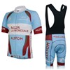 2013 Ag2r Cycling Jersey Short Sleeve and Cycling bib Shorts Cycling Kits Strap S