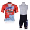 2010 Acqua Sapone Cycling Jersey Short Sleeve and Cycling bib Shorts Cycling Kits Strap S