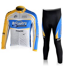 2009 Discovery Cycling Jersey Long Sleeve and Cycling Pants Cycling Kits