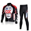 2009 CSC Cycling Jersey Long Sleeve and Cycling Pants Cycling Kits S