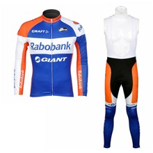 2012 rabobank Cycling Jersey Long Sleeve and Cycling bib Pants S