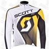 2012 scott yellow white Cycling Jersey Long Sleeve Only Cycling Clothing S
