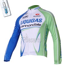 2012 liquigas blue white green Cycling Jersey Long Sleeve Only Cycling Clothing S
