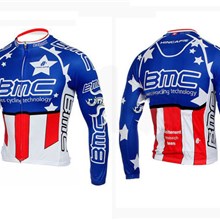 2010 bmc blue Cycling Jersey Long Sleeve Only Cycling Clothing S