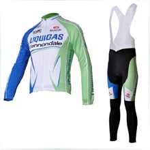 2012 liquigas Cycling Jersey Long Sleeve and Cycling bib Pants S