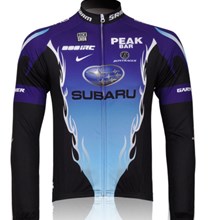 2011 subaru blue Thermal Fleece Cycling Jersey Long Sleeve Only Cycling Clothing