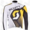 2012 scott yellow white Thermal Fleece Cycling Jersey Long Sleeve Only Cycling Clothing