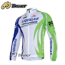 2012 liquigas white Thermal Fleece Cycling Jersey Long Sleeve Only Cycling Clothing S