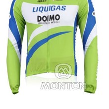 2012 liquigas green Thermal Fleece Cycling Jersey Long Sleeve Only Cycling Clothing S