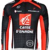 2010 caisse d'epargne Thermal Fleece Cycling Jersey Long Sleeve Only Cycling Clothing S