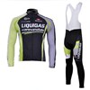 2012 liquigas black Thermal Fleece Cycling Jersey Long Sleeve and Cycling bib Pants