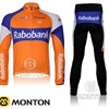 2012 rabobank Thermal Fleece Cycling Jersey Long Sleeve and Cycling  Pants S