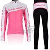 2012 women's giant pink Thermal Fleece Cycling Jersey Long Sleeve and Cycling Pants S