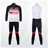 2012 radioshack nissan trek leopard usa Thermal Fleece Cycling Jersey Long Sleeve and Cycling bib Pants S