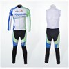 2011 liquigas cannondale doimo sugoi Thermal Fleece Cycling Jersey Long Sleeve and Cycling bib Pants S