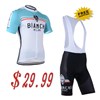 Special discounts!2014 BIANCHI Cycling Jersey and bib Shorts Cycling bib Kits S