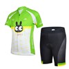 Children Cheji morki Green Cycling Jersey Short Sleeve and Cycling Shorts Cycling Kits