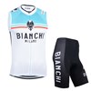 2014 Bianchi Cycling Vest Maillot Ciclismo Sleeveless and Cycling Shorts Cycling Kits  cycle jerseys Ciclismo bicicletas XXS