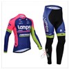 2014 Lampre Cycling Jersey Long Sleeve and Cycling Pants Cycling Kits XXS