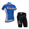 2014 France Team Cycling Jersey Short Sleeve Maillot Ciclismo and Cycling Shorts Cycling Kits  cycle jerseys Ciclismo bicicletas S