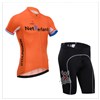 2014 Netherlands Team Cycling Jersey Short Sleeve Maillot Ciclismo and Cycling Shorts Cycling Kits  cycle jerseys Ciclismo bicicletas S