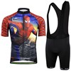2014 Spider-Man Cycling Jersey Short Sleeve Maillot Ciclismo and Cycling bib Shorts Cycling Kits Strap