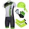 2014 Cheji Racing Green Cycling Jersey Maillot Ciclismo Short Sleeve and Cycling bib Shorts Or Shorts and Scarf and Arm Sleeve and Gloves Tour De France