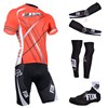 2014 fox Cycling Jersey Maillot Ciclismo Short Sleeve and Cycling bib Shorts Or Shorts and Shoe Cover and Arm Sleeve and Leg Sleeve Tour De France XXS