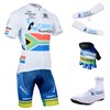 2014 greenedge orica Cycling Jersey Maillot Ciclismo Short Sleeve and Cycling bib Shorts Or Shorts and Shoe Cover and Arm Sleeve and Gloves Tour De France XXS