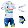 2014 greenedge orica Cycling Jersey Maillot Ciclismo Short Sleeve and Cycling bib Shorts Or Shorts and Gloves Short Finger and Arm Sleeve Tour De France XXS