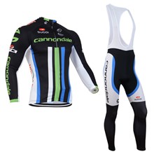 2013 Cannondale blue Cycling Jersey Long Sleeve and Cycling bib Pants Cycling Kits Strap XXS