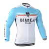 2014 BIANCHI 02  Cycling Jersey Long Sleeve Only Cycling Clothing  cycle jerseys Ropa Ciclismo bicicletas maillot ciclismo XXS