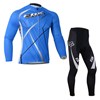 2014 Fox blue  Cycling Jersey Long Sleeve and Cycling Pants Cycling Kits XXS