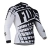 2014 Fox white Cycling Jersey Long Sleeve Only Cycling Clothing  cycle jerseys Ropa Ciclismo bicicletas maillot ciclismo XXS