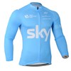 2014 SKY blue  Cycling Jersey Long Sleeve Only Cycling Clothing  cycle jerseys Ropa Ciclismo bicicletas maillot ciclismo XXS