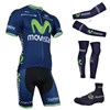 2014 movistar Cycling Jersey Maillot Ciclismo Short Sleeve and Cycling bib Shorts Or Shorts and Shoe Cover and Arm Sleeve and Leg Sleeve Tour De France XXS