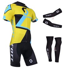 2014 scott Cycling Jersey Maillot Ciclismo Short Sleeve and Cycling bib Shorts Or Shorts and Leg Sleeve and Arm Sleeve Tour De France XXS