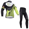 2014 MONSTER  Cycling Jersey Long Sleeve and Cycling bib Pants Cycling Kits Strap XXS