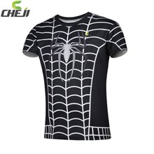 2014 Spider Man T-shirt Childrens Black Cycling Jersey Ropa Ciclismo Short Sleeve Only Cycling Clothing  cycle jerseys Ciclismo bicicletas maillot ciclismo