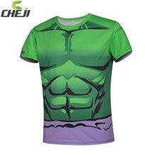 2014 The Incredible Hulk T-shirt Childrens  Cycling Jersey Ropa Ciclismo Short Sleeve Only Cycling Clothing  cycle jerseys Ciclismo bicicletas maillot ciclismo M