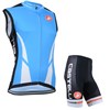 2014 Castelli Blue&White Cycling Vest Maillot Ciclismo Sleeveless and Cycling Shorts Cycling Kits  cycle jerseys Ciclismo bicicletas XXS