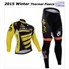 2015 Wind Thermal Fleece Cycling Jersey Ropa Ciclismo Winter Long Sleeve and Cycling Pants ropa ciclismo thermal ciclismo jersey thermal XXS