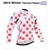 2015 Tour de France Thermal Fleece Cycling Jersey Ropa Ciclismo Winter Long Sleeve Only Cycling Clothing cycle jerseys Ropa Ciclismo bicicletas maillot ciclismo XXS