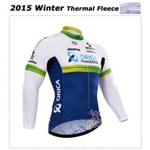 2015 Orica Greenedge Thermal Fleece Cycling Jersey Ropa Ciclismo Winter Long Sleeve Only Cycling Clothing cycle jerseys Ropa Ciclismo bicicletas maillot ciclismo XXS