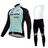 2015 BIANCHI IDRO DRAIN  Cycling Jersey Long Sleeve and Cycling bib Pants Cycling Kits Strap XXS