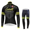2015 Castelli Cycling Jersey Long Sleeve and Cycling Pants Cycling Kits XXS