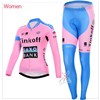 2015 Tinkoff saxo bank women Cycling Jersey Long Sleeve and Cycling Pants Cycling Kits XXS