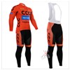 2015 CCC Cycling Jersey Long Sleeve and Cycling bib Pants Cycling Kits Strap XXS