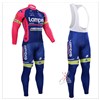 2015 Lampre Cycling Jersey Long Sleeve and Cycling bib Pants Cycling Kits Strap XXS